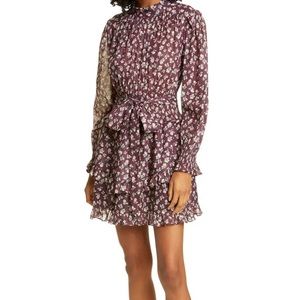 La Vie Rebecca Taylor Cherise Long Sleeve Mini